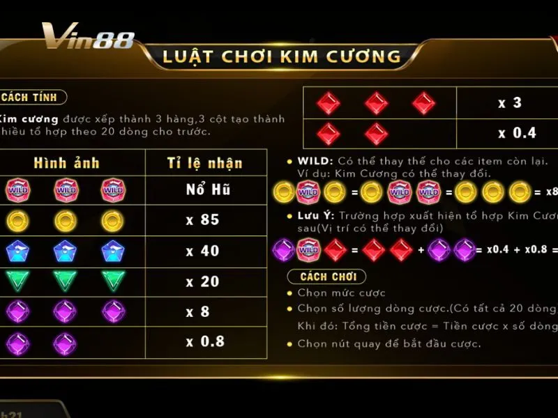 Cách chơi xếp kim cương được quy định cụ thể