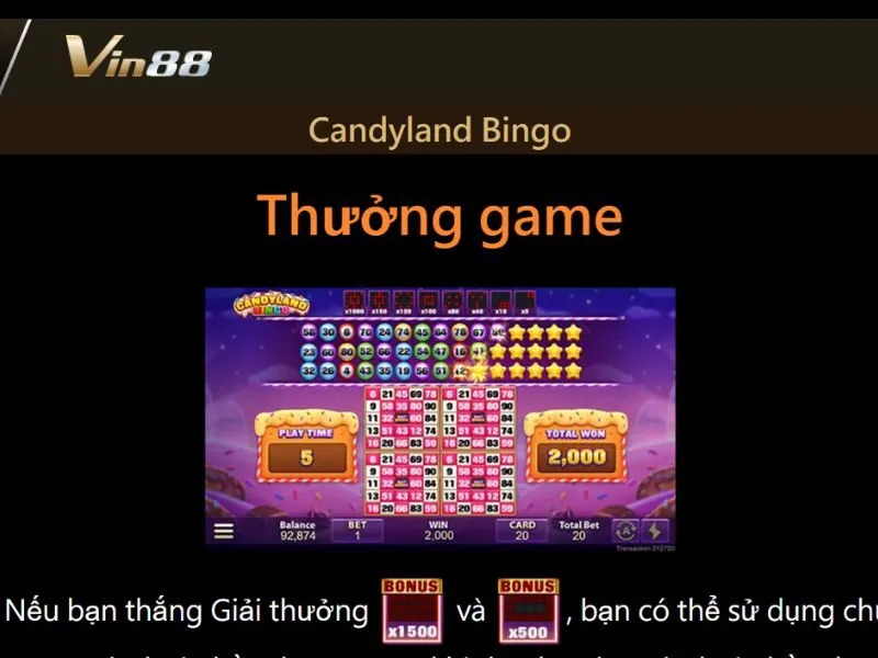 Candyland Bingo là game xổ số kiểu mới thú vị