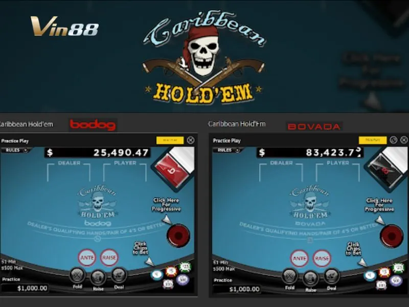 Caribbean Hold'Em tạo ra cuộc đối đầu trực tiếp giữa người chơi và nhà cái