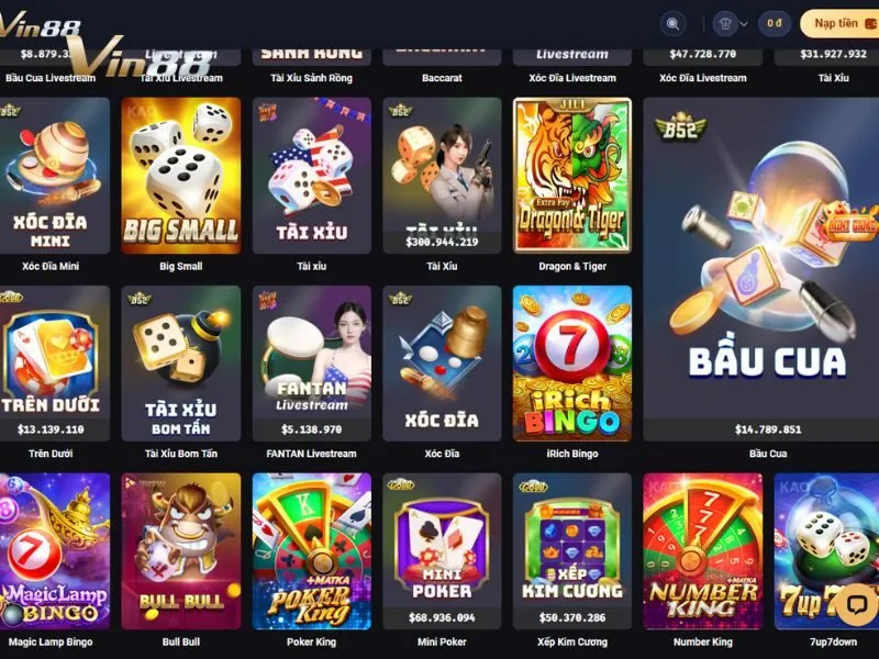 Chơi Poker King tại mục Table Game của Vin88