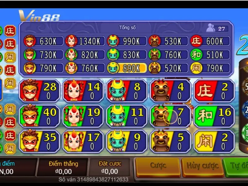 Giao diện trò chơi JOURNEY WEST M tại Vin88