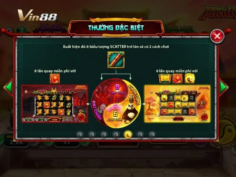 Kungfu Panda Vin88 có cơ chế thưởng đặc biệt
