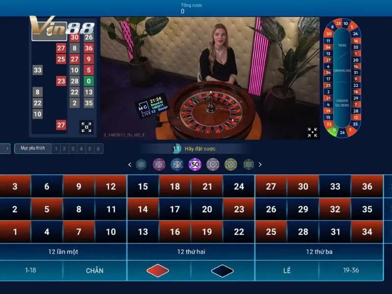 Roulette Bất Tử có nhiều loại cược với tỷ lệ thưởng cao