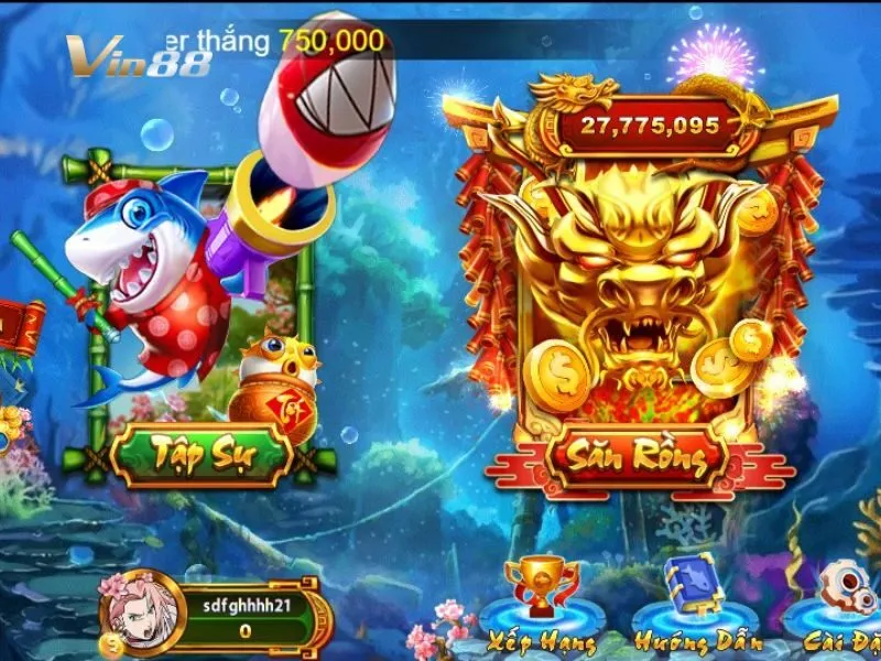 Sảnh ngoài để chọn phòng chơi Bắn cá Phát tài