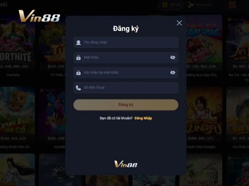 Tải app và mở để đăng ký tài khoản