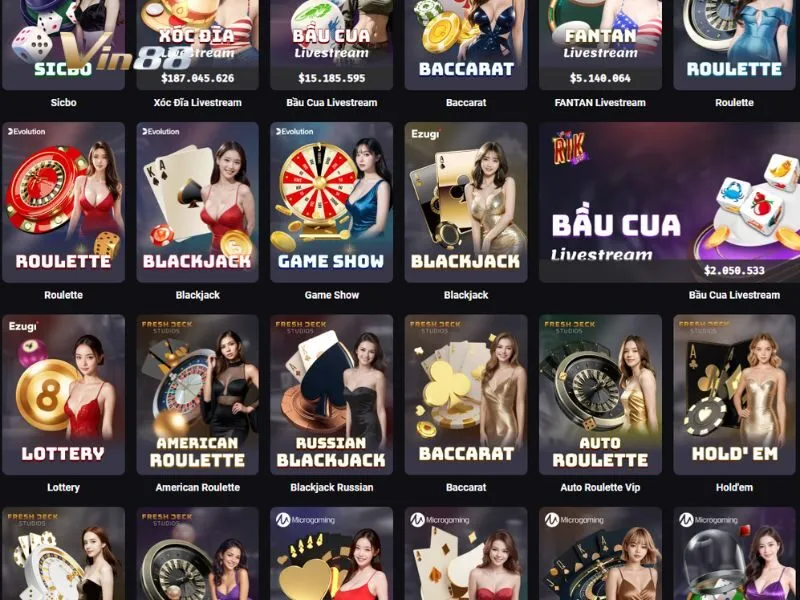 Tham gia Game Show mới nhất tại danh mục Casino Live