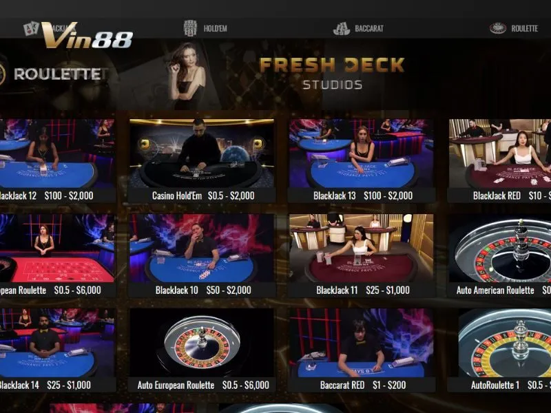 Tìm biểu tượng trò chơi European Roulette trên Casino Vin88