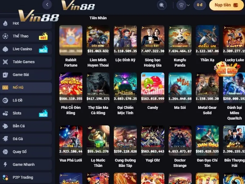 Tìm Kungfu Panda trên danh mục game Nổ Hũ
