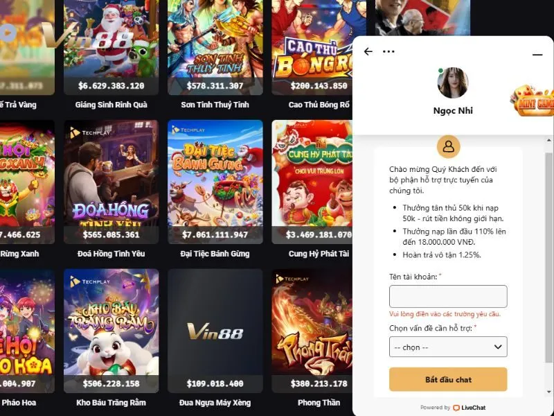 Vin88 sở hữu sòng bài chuyên nghiệp nhất thế giới